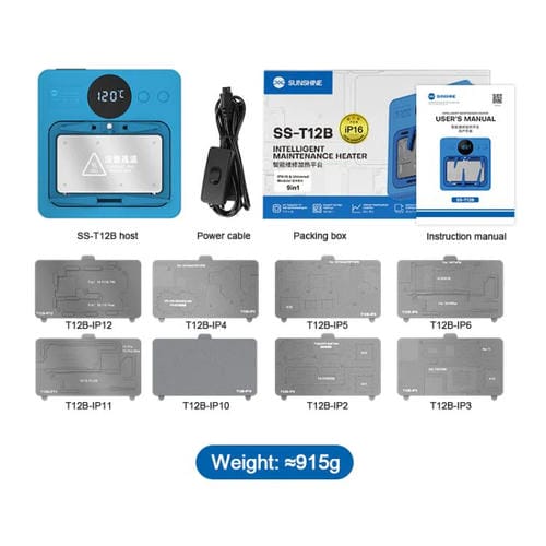 Kit di piattaforma di riscaldamento Sunshine Ss-T12B 9 In 1 Riparazione della scheda madre compatibile con iP7G-16PM e Android Universale