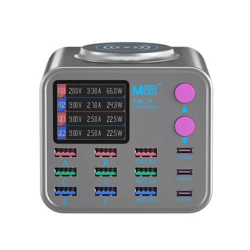 Stazione di Ricarica da Tavolo Maant Dianba No.2 Riparazione di Telefoni Cellulari con Porta USB Multipla e Spina Europea