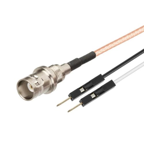 Cable Adaptador de Extensión de Prueba RF RG316 BNC Hembra a Doble Dupont Macho (1 m)