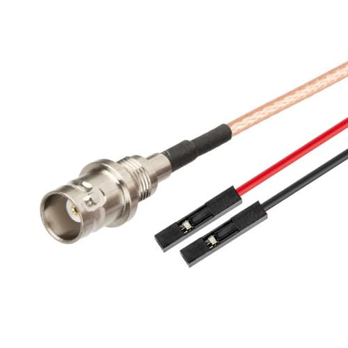 Cable Adaptador Extensión Prueba RF BNC Hembra a Doble Dupont Hembra RG316 0,5 m