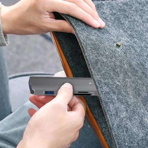 Estación de Acoplamiento Multifuncional Blueendless Type-C Expansion Dock 5 en 1 USB 3.0 x3 SD/TF 3.0