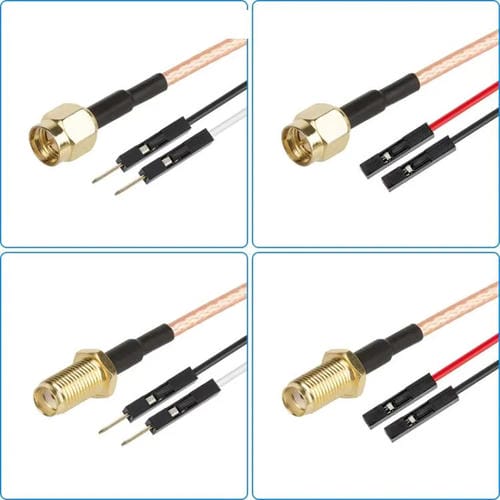 Cable Adaptador de Extensión de Prueba RF RG316 SMA Macho a Doble Dupont Macho 0,5 m