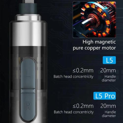 Electric multifunction screwdriver Maant L5Pro with 24 accessories for repairing mobile phones