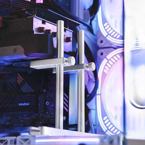 Soporte para Tarjeta Gráfica Finalcool de Aleación de Aluminio Ajustable para Ventilador de Chasis 8 cm (Negro)