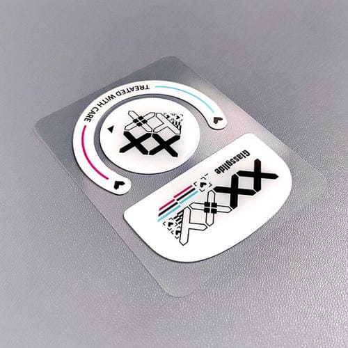 Pegatinas Antideslizantes para Pies de Ratón de Cristal Logitech GPW (Impresas en Blanco)