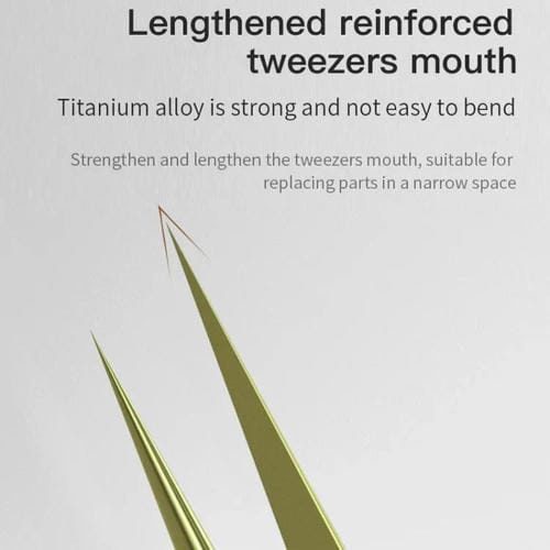 Pinças de Titânio Maant Pequenas Antiestáticas Curva com Forma de Ninho de Pássaro Recolher Pelos Ferramenta de Reparação (Rosa)