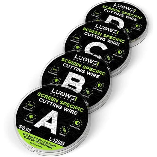 Linea di separazione Schermi LCD Luowei 120 M Filo di Diamante Taglio Alta Durezza Specifica B 0,028mm