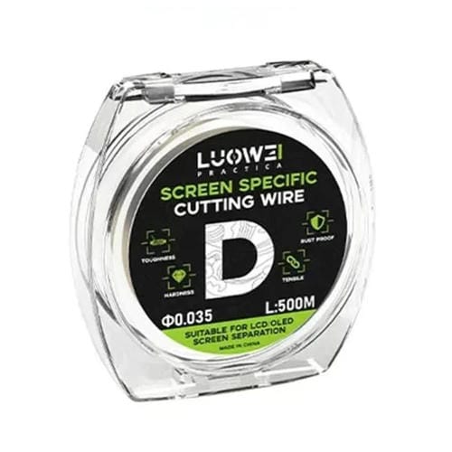 Filo d'acciaio Luowei 500 M Tagliare Schermi Cellulari Diametro 0,035mm (Grigio)