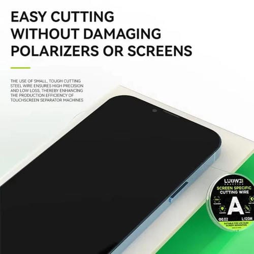 Stahldraht Luowei 500 M Schneiden Handybildschirme Durchmesser 0,035mm (Grau)