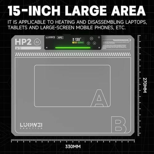 Luowei Hp2 Screen Heating Table Extraction and Screen Replacement for Phone and Tablet, Constant Temperature, EU Plug