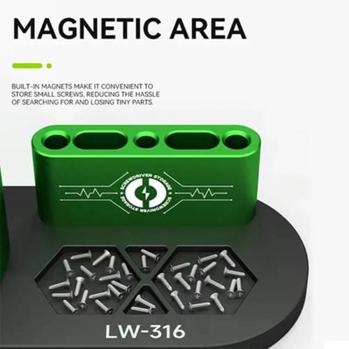 Organizzatore di strumenti Luowei LW-316 Riparazione di telefoni cellulari con supporto cacciavite rotante