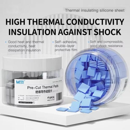 Spaziatori Termici in Silicone Maant Dr-03 100 Unità Scatola Isolanti e Conduttori CPU (Blu)