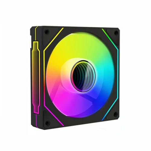 Ventilador Prism 4Rro para Caja de Ordenador 12 cm ARGB Sincronización PWM Silencioso (Marco Negro Frontal)
