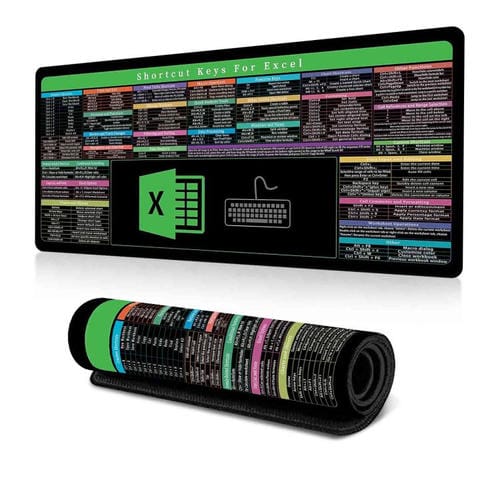 Alfombrilla de Escritorio con Acceso Directo al Teclado y Comandos de Ordenador, Antideslizante para Oficina, 400 x 800 x 2 mm (N.° 14)