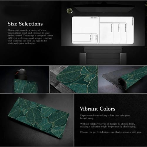 Alfombrilla de ratón con temática de flores y árboles para oficina y juegos, 300 x 600 x 3 mm (n.° 6)