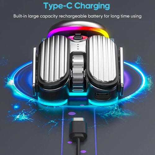 Ratón inalámbrico IMICE T800 para juegos con Bluetooth modo dual recargable iluminación RGB (Negro)