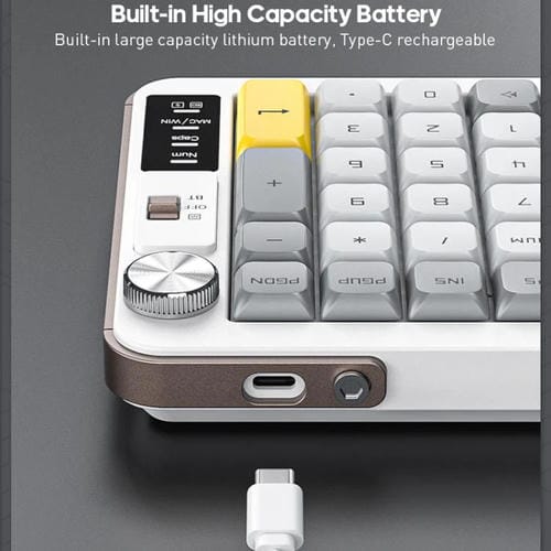 Teclado inalámbrico IMICE AN-800 Bluetooth modo dual estructura de tijera (Blanco)