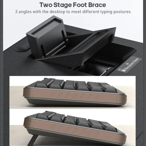 Teclado inalámbrico IMICE AN-800 Bluetooth modo dual estructura de tijera (Negro, Gris y Naranja)