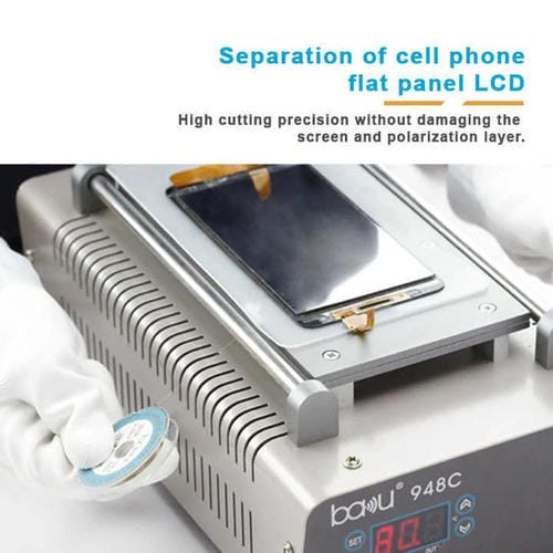 Fio Separador de Ecrã em Aço Carbono BAKU 0,06mm 200 m Reparação de Ecrãs LCD de Smartphones e Tablets