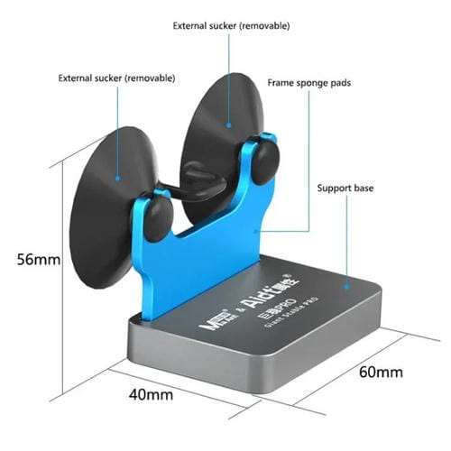 Screen Support MaAnt Giant Stable PRO Cell Phone Repair with Suction Cup, Light, and Fixed Back Cover