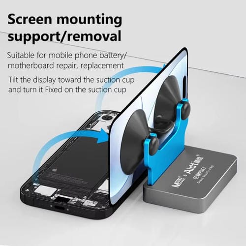 Screen Support MaAnt Giant Stable PRO Cell Phone Repair with Suction Cup, Light, and Fixed Back Cover