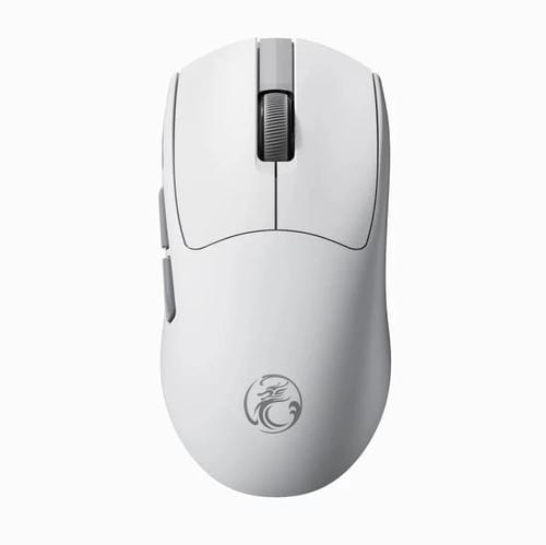 Ratón inalámbrico iMICE G900 para juegos 6 teclas 12800 DPI recargable tres modos (Blanco)