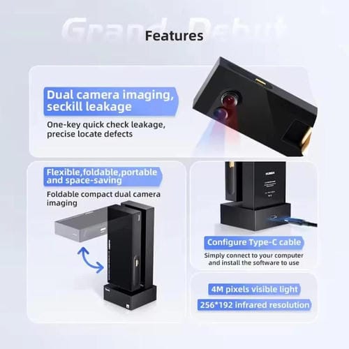 Thermomètre à double spectre Caméra thermique QianLi L256 iStele