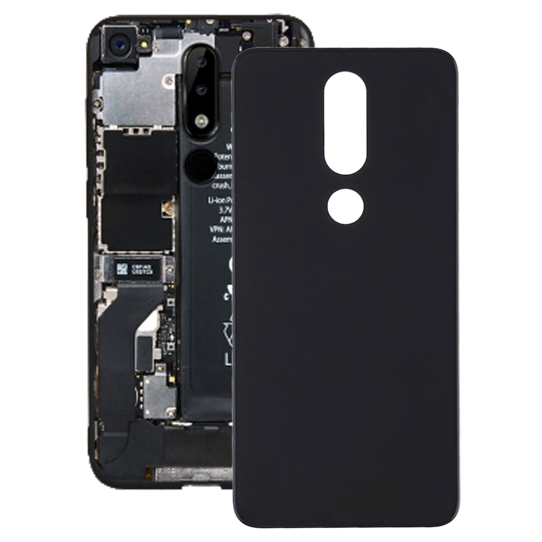 Battery Cover Back Cover Nokia 5.1 Plus X5 Black