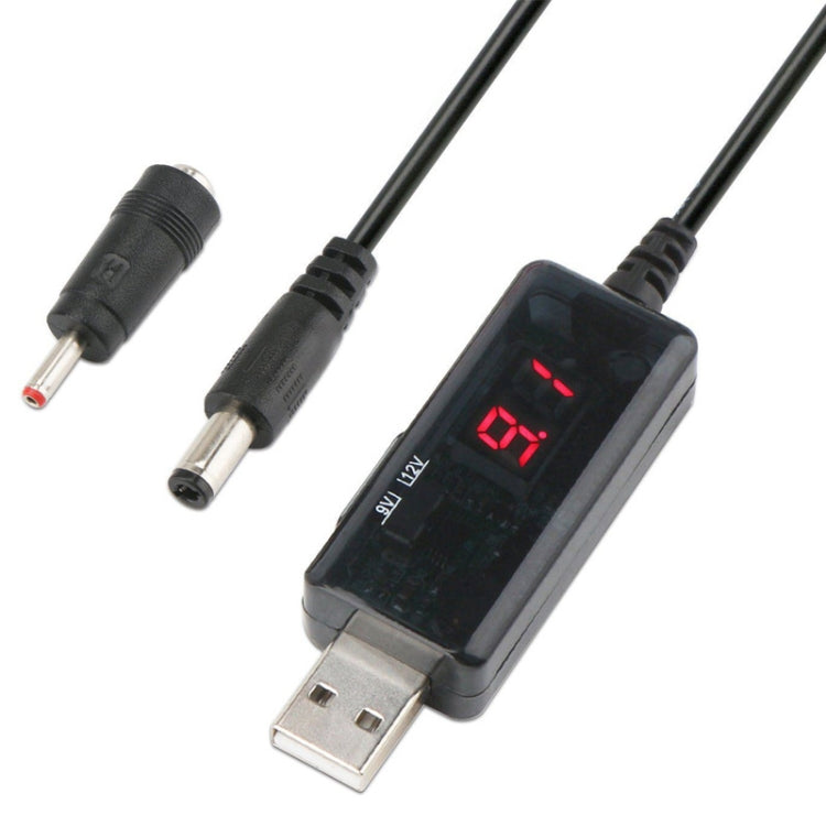 KWS-912V USB Boost Converter DC 5V to 9V/12V Converter Cable + 3.5x1.3