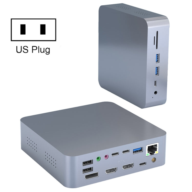 HC470 Station d'accueil pour ordinateur portable 19-en-1 double moniteur  pour M1 MacBook Pro / Air US Plug