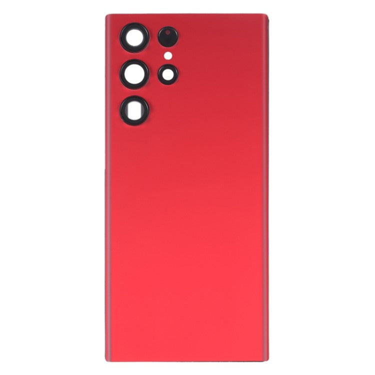 Tapa Bateria Back Cover + Lente Camara Samsung Galaxy S22 Ultra 5G S908 Rojo