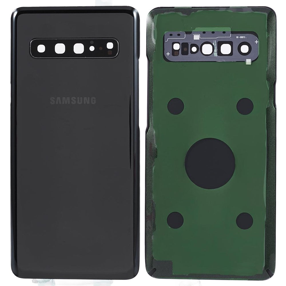 Tapa Bateria Back Cover + Lente Camara Samsung Galaxy S10 5G G977 Negro