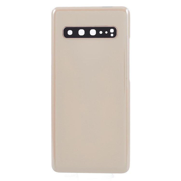 Tapa Bateria Back Cover + Lente Camara Samsung Galaxy S10 5G G977 Dorado