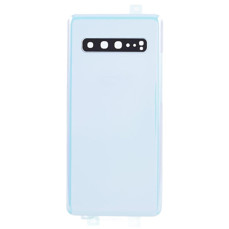 Tapa Bateria Back Cover + Lente Camara Samsung Galaxy S10 5G G977 Plata