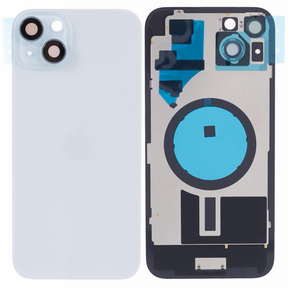 Tapa Bateria Back Cover + Lente Camara Apple iPhone 15 Azul