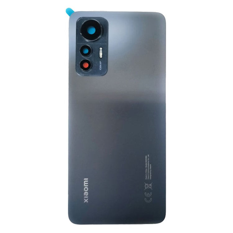 Tapa Bateria Back Cover + Lente Camara Xiaomi 12 Lite 5G Negro