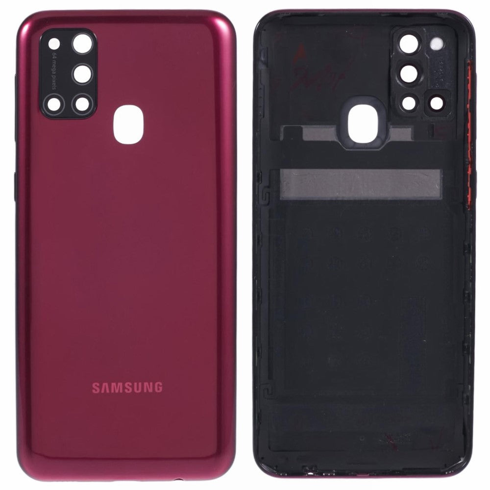 Tapa Bateria Back Cover + Lente Camara Samsung Galaxy M31 M315 Rojo