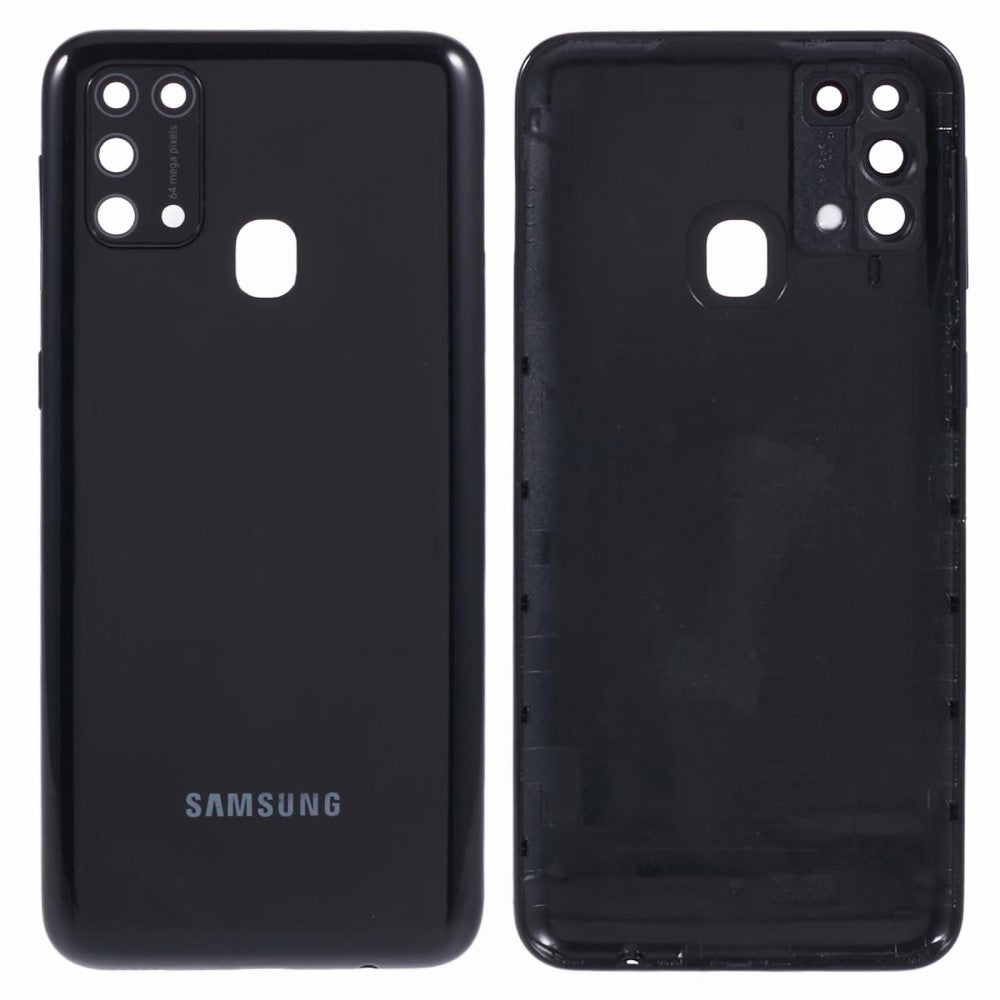 Tapa Bateria Back Cover + Lente Camara Samsung Galaxy M31 M315 Negro