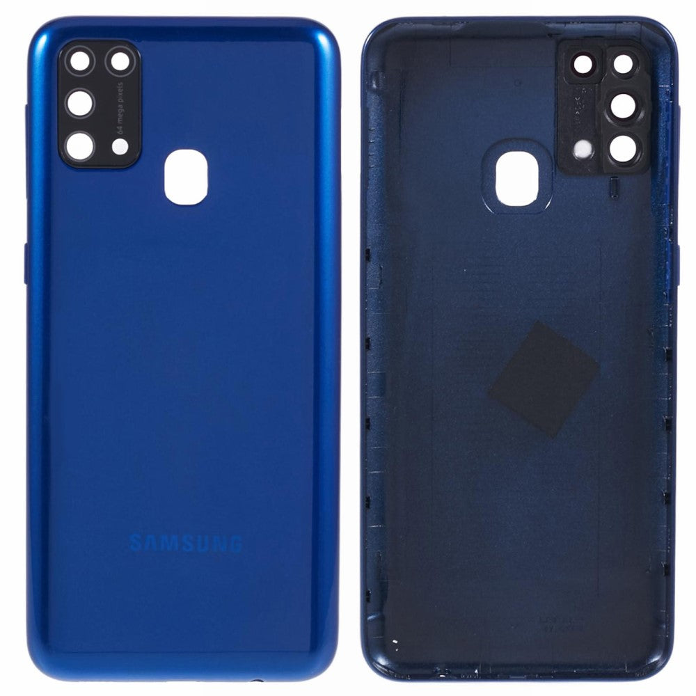 Tapa Bateria Back Cover + Lente Camara Samsung Galaxy M31 M315 Azul