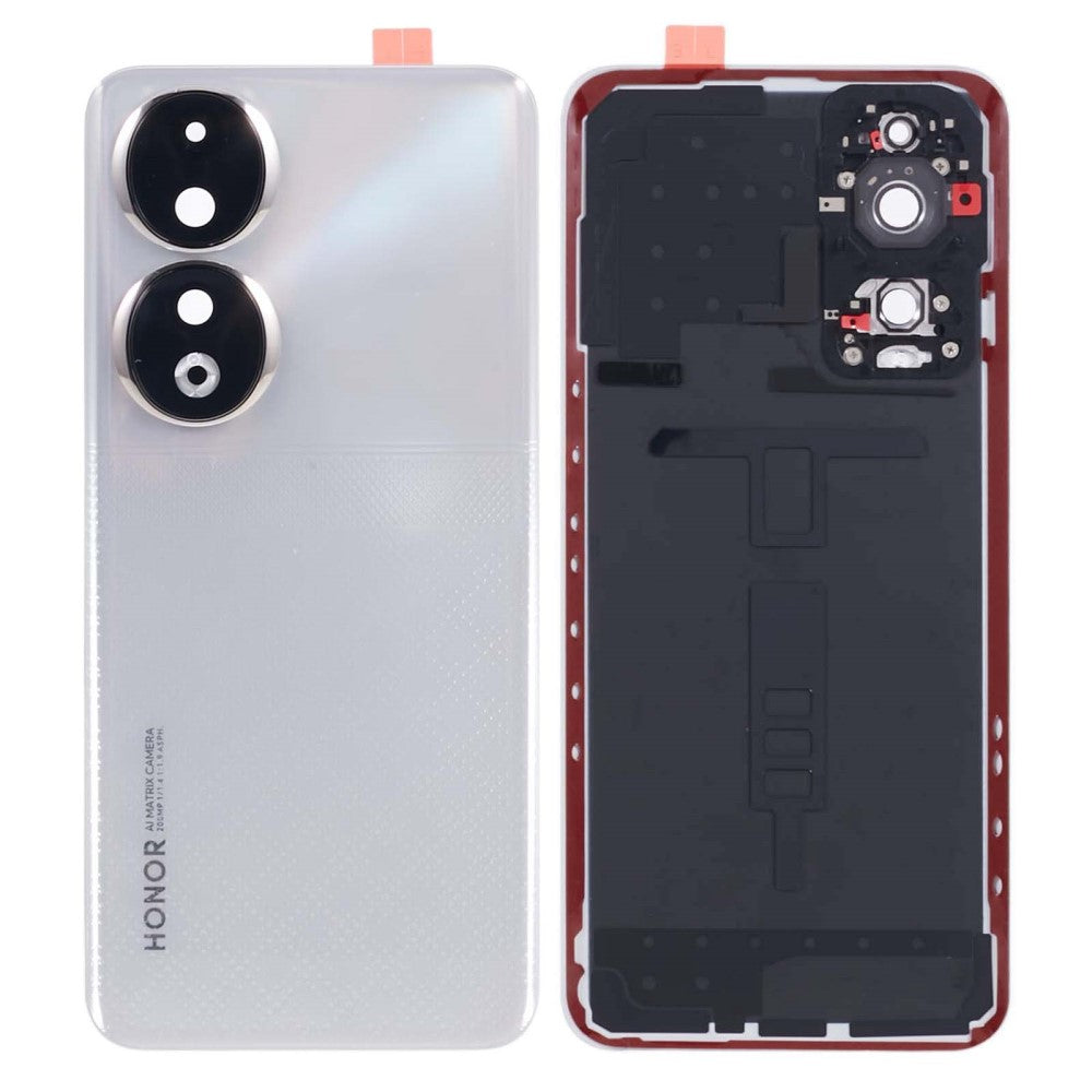 Tapa Bateria Back Cover + Lente Camara Honor 90 REA-AN00 REA-NX9 Plata