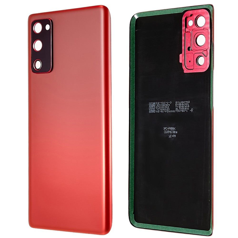 Tapa Bateria Back Cover + Lente Camara Samsung Galaxy S20 FE G780 S20 FE 5G G781 Rojo