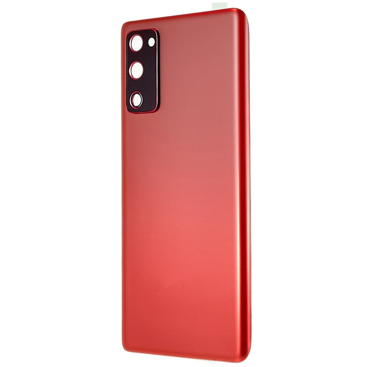 Tapa Bateria Back Cover + Lente Camara Samsung Galaxy S20 FE G780 S20 FE 5G G781 Rojo