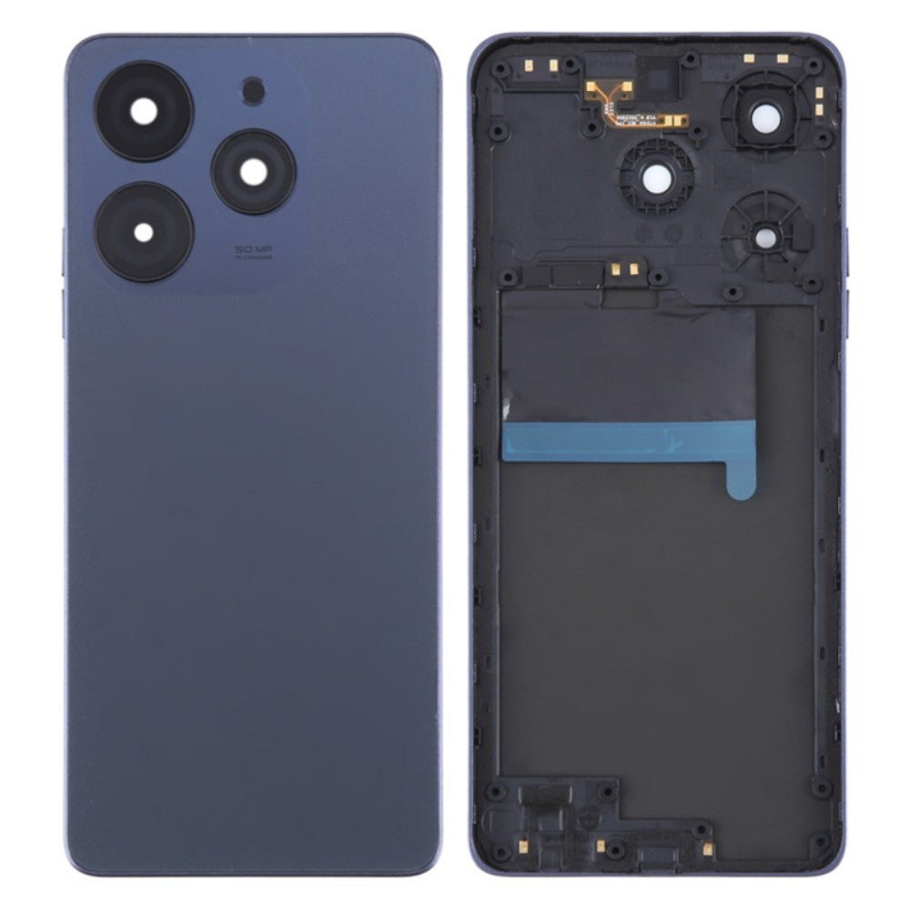 Tapa Bateria Back Cover + Lente Camara Tecno Spark 10 Pro KI7 Negro