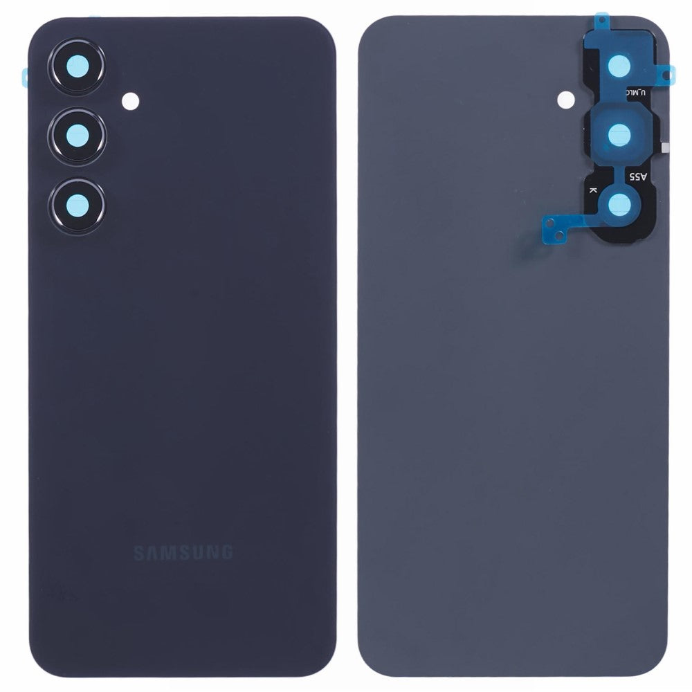 Tapa Bateria Back Cover + Lente Camara Samsung Galaxy A55 5G A556 Negro