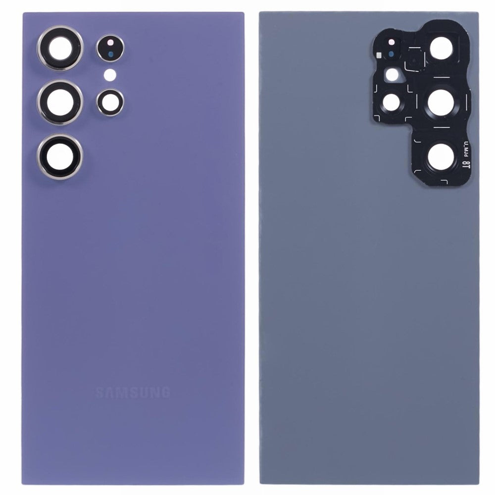 Tapa Bateria Back Cover + Lente Camara Samsung Galaxy S24 Ultra S928 Azul Oscuro