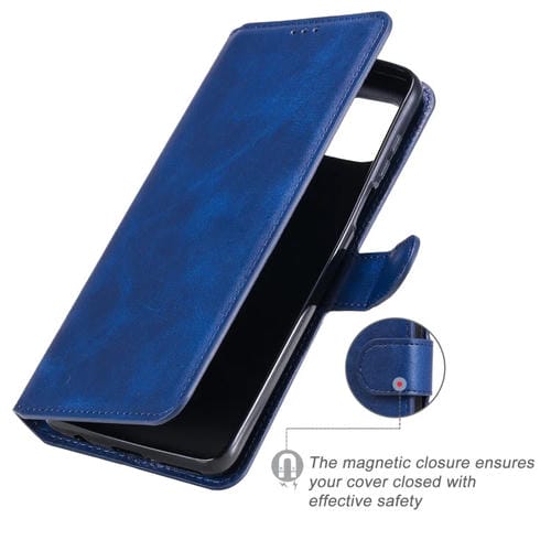 Para Motorola Moto G 5G Plus Classic Calf Texture PU + TPU Funda de cuero con tapa horizontal, con soporte, ranuras para tarjetas y billetera (azul)