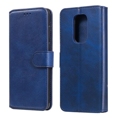 Para Motorola Moto G9 Play Classic Calf Texture PU + TPU Funda de cuero con tapa horizontal, con soporte, ranuras para tarjetas y billetera (azul)
