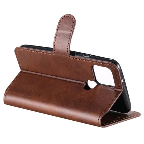 Para Google Pixel 5 Classic Calf Texture PU + TPU Funda de cuero con tapa horizontal, con soporte, ranuras para tarjetas y billetera (marrón)