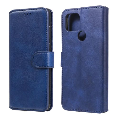 Para Google Pixel 5 XL / Pixel 4a 5G Classic Calf Texture PU + TPU Funda de cuero con tapa horizontal, con soporte, ranuras para tarjetas y billetera (azul)
