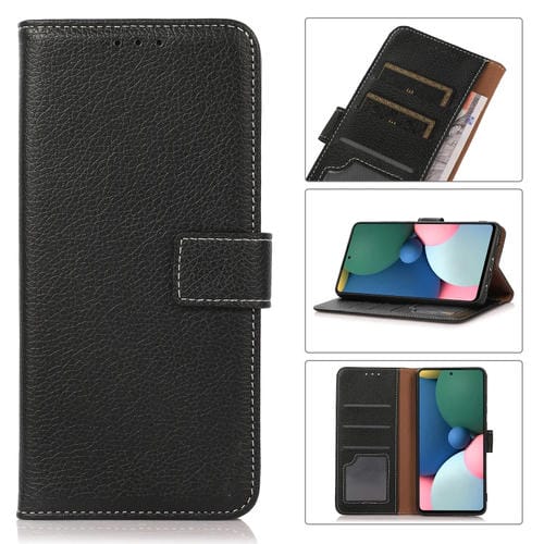 Para Nokia X20 Litchi Texture PU + TPU Funda de cuero Horizontal Flip con soporte y tragamonedas y billetera (Negro)